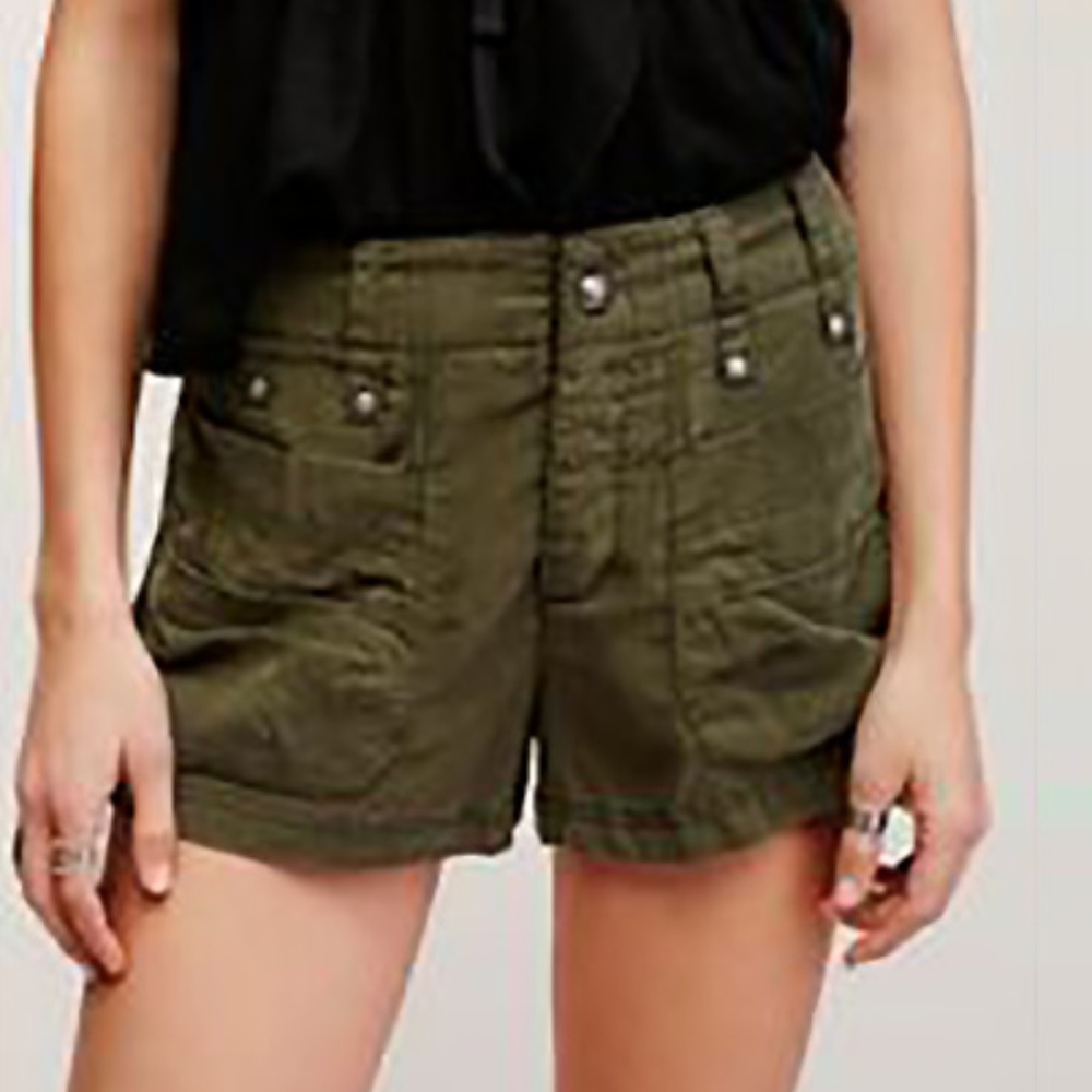 FREE PEOPLE slouchy Short, Army green, 0